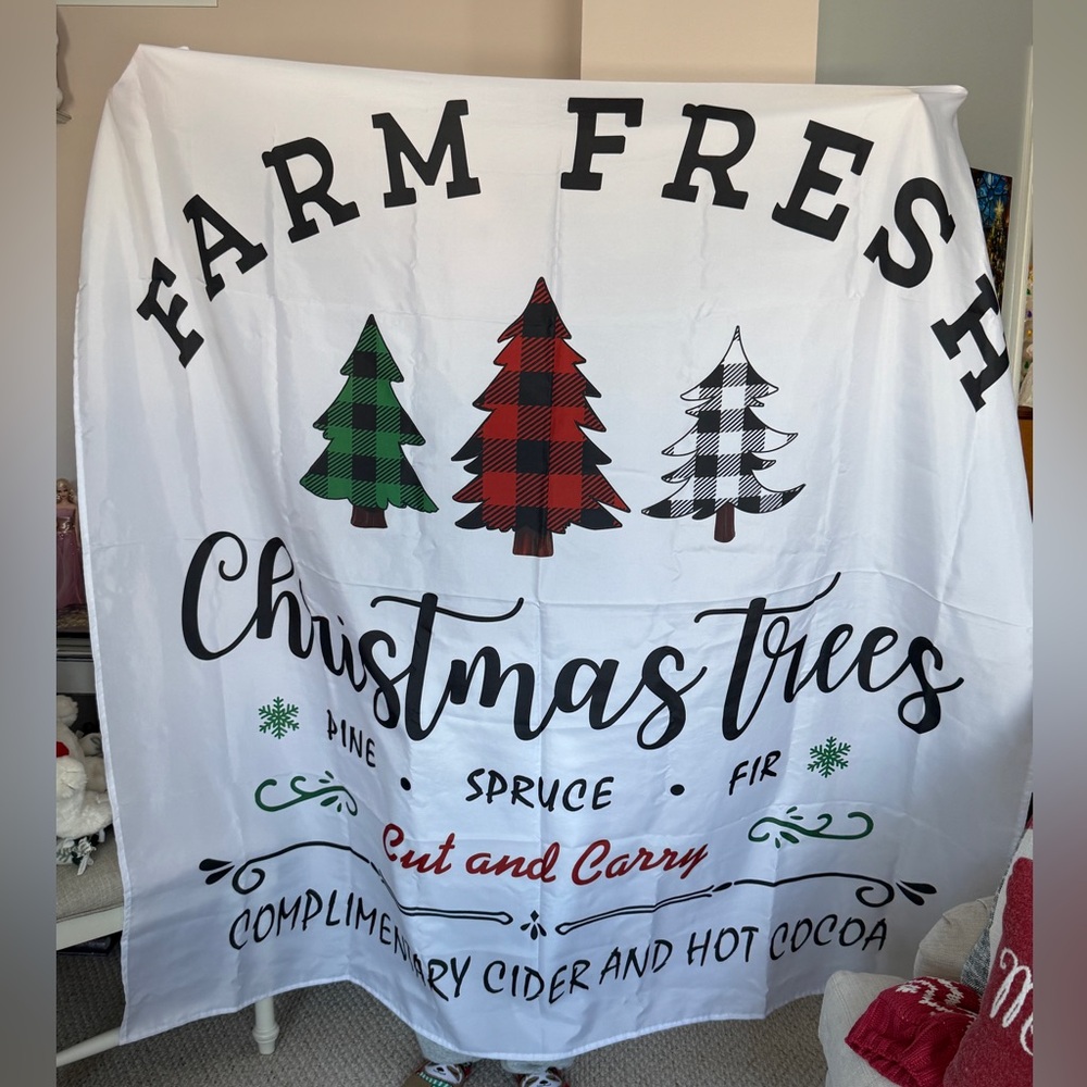 Farm Fresh Christmas Trees Holiday Shower Curtain